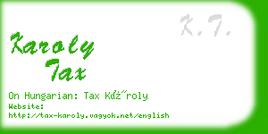 karoly tax business card